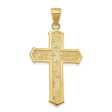 10KT Yellow Gold 35X21MM Cross Pendant. Chain Not Included Online now