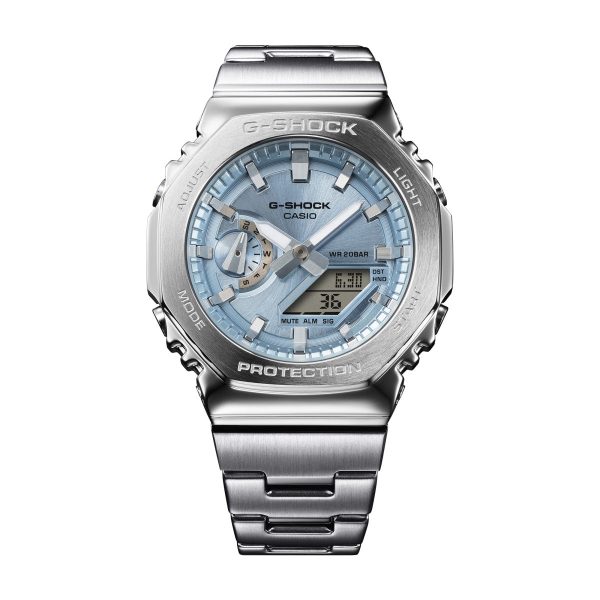 G-Shock G-Steel 49X44MM Blue Ice Analog-Digital Watch. GM2110D-2A on Sale