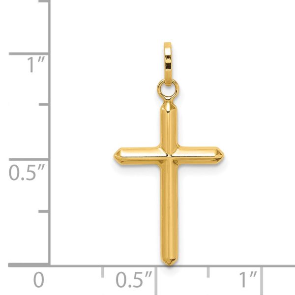 14KT Yellow Gold Cross Pendant. Chain Not Included Sale