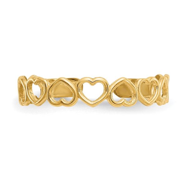 10KT Yellow Gold Heart Toe Ring Sale