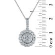 3 4 CTW Diamond Halo 18-inch Pendant in 14KT White Gold For Discount