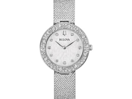 Bulova Crystal Collection Watch with 32MM Case and Mesh Bracelet. 96L329 on Sale