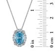 Signature EcoLove 1-3 4 CTW Fancy Blue Lab Grown Diamond Pendant in 14KT White Gold Cheap