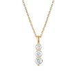 LoveSong EcoLove 3 4 CTW Lab Grown Diamond Three Stone 18-inch Pendant in 10KT Yellow Gold For Discount