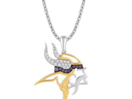 True Fans Fine Jewelry Minnesota Vikings 18-inch Pendant in Sterling Silver Online Hot Sale