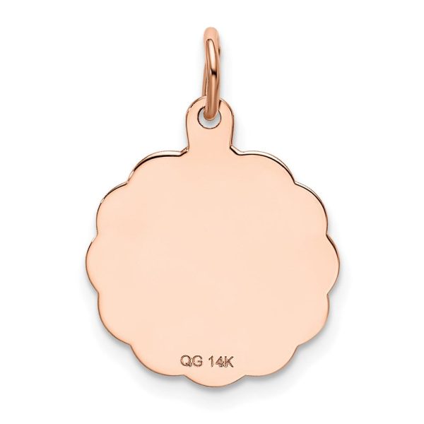 14KT Rose Gold 22X16MM Medal Saint Christopher Pendant-Chain Not Included Discount