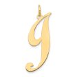 14KT Yellow Gold Initial Pendant-Chain Not Included; Initial J on Sale