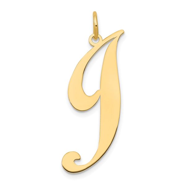 14KT Yellow Gold Initial Pendant-Chain Not Included; Initial J on Sale