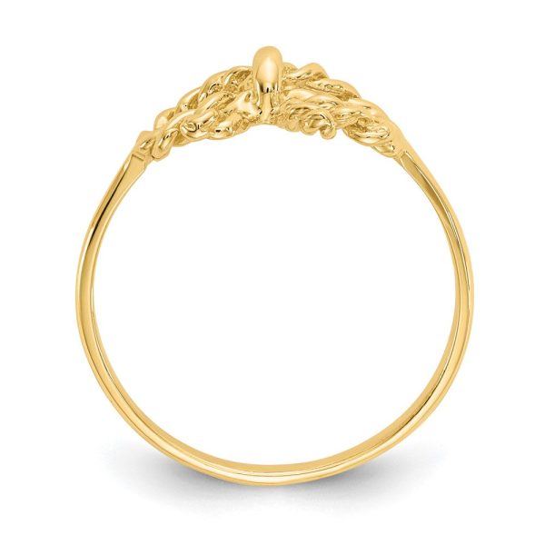 14KT Yellow Gold Bow Ring; Size 6 Online now