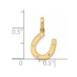 14KT Yellow Gold Cubic Zirconia 11X10MM Horseshoe Pendant. Chain Not Included For Discount