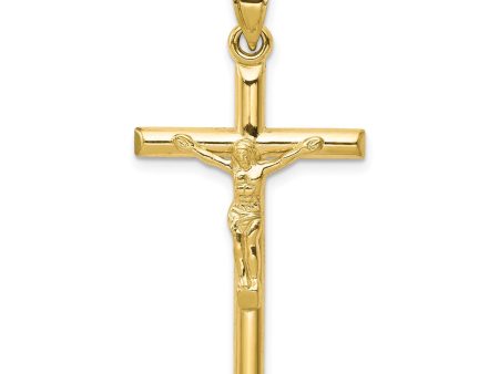 10KT Yellow Gold 32X19MM Crucifix Cross Pendant. Chain Not Included For Sale