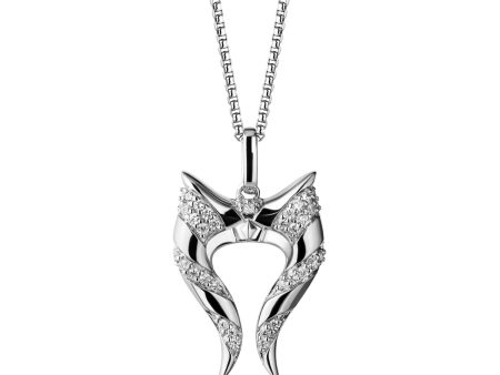 Star Wars™ AHSOKA TANO 18-inch Pendant with 1 6 CTW Diamonds in Sterling Silver For Discount