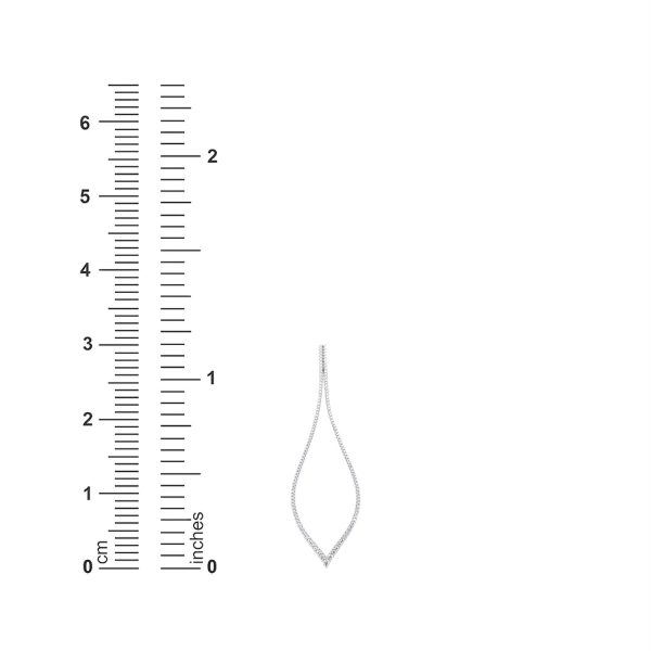 3 4 CTW Diamond 18-inch Large Teardrop Pendant in 10KT White Gold Fashion