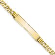 10KT Yellow Gold 7-inch 5.38MM Flat Curb ID Bracelet Discount