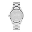 Coach with 38MM Silvertone Round Dial Stainless Steel Watch Band with Crystals. Brooks 14400033 For Discount