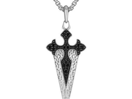 Bulova Marc Anthony Collection Sterling Silver and Diamond Cross Pendant Fashion