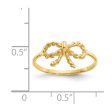 14KT Yellow Gold Bow Ring; Size 6 Online now