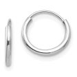 14KT White Gold 3-Pair Endless Hoop Earrings Cheap