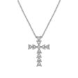 1 10 CTW Diamond 18-inch Cross Pendant in Sterling Silver For Discount