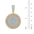 2-1 2 CTW Diamond Miami Cuban Link Medal 18-inch Pendant in 10KT Yellow Gold. Chain not Included Cheap