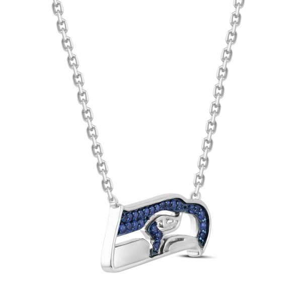 True Fans Fine Jewelry Seattle Seahawks 18-inch Pendant in Sterling Silver Sale