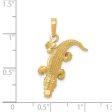 14k Moveable Alligator Pendant For Cheap