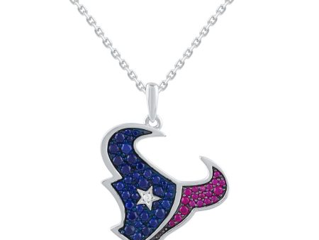 True Fans Fine Jewelry Houston Texans 18-inch Pendant in Sterling Silver Fashion