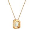 LoveSong 10X8MM Cushion Opal and Diamond Halo Pendant in 10KT Yellow Gold Fashion