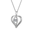 LoveSong 1 10 CTW Diamond Heart 18-inch Pendant in Rhodium Plated Sterling Silver Discount