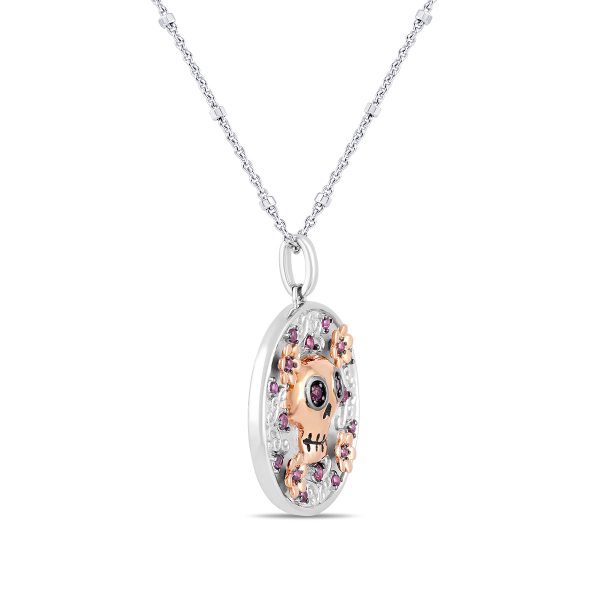 Disney Jewels Rhodolite Garnet Coco Pendant in Sterling Silver Online Sale