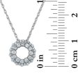 LoveSong EcoLove 3 8 CTW Lab Grown Diamond Fashion 18-inch Pendant in 10KT White Gold Discount