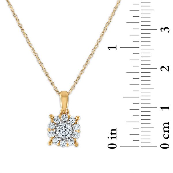 Red Hot Deal 1 2 CTW Lab Grown Diamond Pendant in 10KT Gold Online now