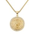 King by Simone I Smith Yellow Stainless Steel and Crystal 24-inch Lion Medallion Pendant Hot on Sale