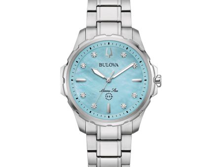 Bulova Marine Star 36MM Diamond Dial Watch. 96P248 For Sale