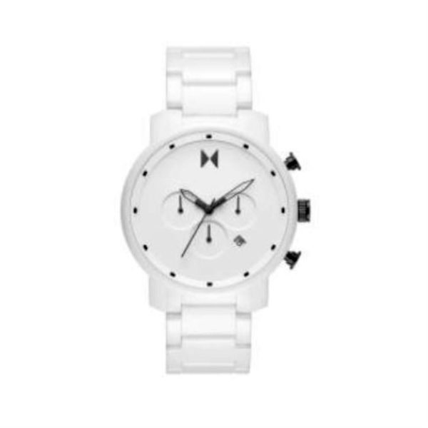 MVMT 45MM Chorongraph Dial White Ceramic Watch. 28000122-D Discount