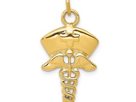 14k Nurse Symbol Charm Discount