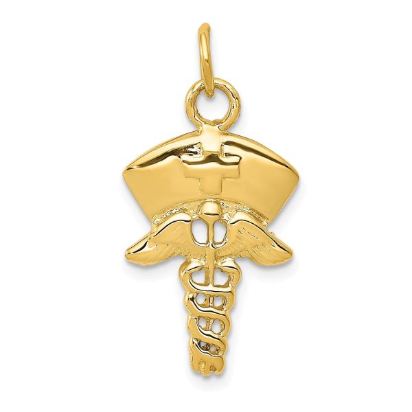 14k Nurse Symbol Charm Discount