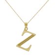 10KT Yellow Gold 18-inch 30MM Initial Pendant; Initial Z For Cheap