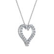 Signature EcoLove 1 CTW Lab Grown Diamond Heart Pendant in 14KT Gold Hot on Sale