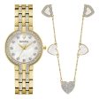 Bulova Crystal Collection Watch and Heart Necklace Set. 98X138 on Sale