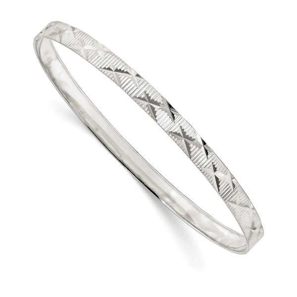 Sterling Silver 8X4.75MM 4.75MM Bangle Bracelet For Sale