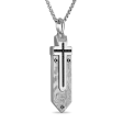 Bulova Marc Anthony Collection Sterling Silver and Steel Diamond Accent Cross Pendant Cheap