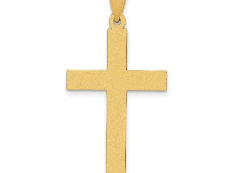 14k Sand Blasted Cross Pendant Online Sale