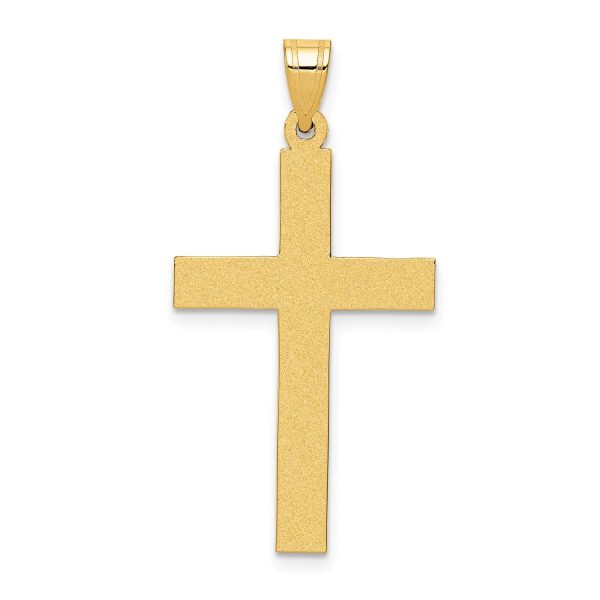 14k Sand Blasted Cross Pendant Online Sale