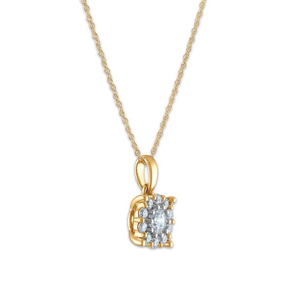 Red Hot Deal 1 2 CTW Lab Grown Diamond Pendant in 10KT Gold Online now