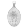 14KT White Gold 29X18MM 18MM Miraculous Medal Pendant-Chain Not Included on Sale