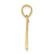 10KT Yellow Gold 20X9MM Diamond-cut Baseball Bat Charm Hot on Sale