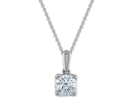 Signature EcoLove 3 4 CTW Lab Grown Diamond Solitaire 18-inch Pendant in 14KT White Gold Online Sale