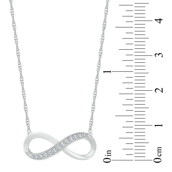 1 10 CTW Diamond Infinity 18-inch Pendant in 10KT White Gold Online now