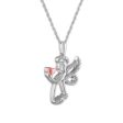 LoveSong Diamond Accent Angel 18-inch Pendant in Sterling Silver Discount